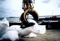 Nonwoven plastic, geotextile bags