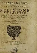 De religione ab imperio jure gentium libera, 1708