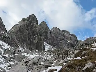 The Noppenspitze from the Sattelkar betrachtet