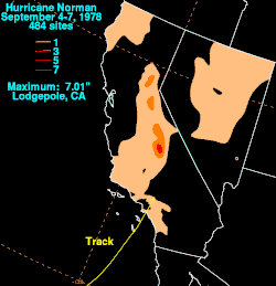 A rainfall map