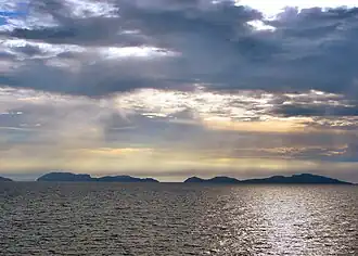North and South Gigante Islands seen from the Visayan Sea