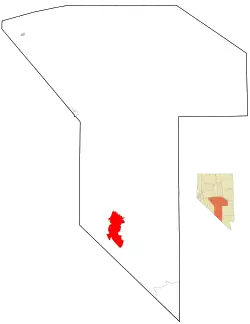 Location of Beatty, Nevada
