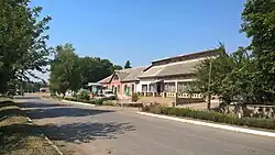 Central street in Nyzhnia Duvanka