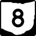 State Route 8 marker