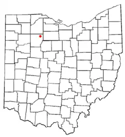 Location of Arcadia, Ohio