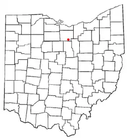 Location of Greenwich, Ohio
