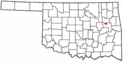 Location in Oklahoma