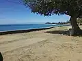 Looking west past the seawall at the Pililaau ARC.
