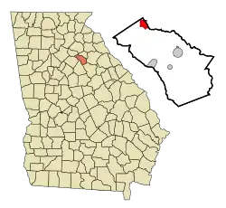 Location in Oconee County and the state of Georgia