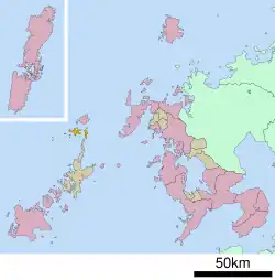 Location of Ojika in Nagasaki Prefecture