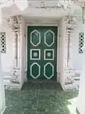 Green door of the mosque