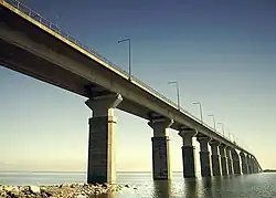 In 1972, the 6&nbsp;km (4&nbsp;mi) long Öland bridge was built from Kalmar to the town of Färjestaden on Öland
