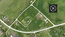 An aerial view of Old Peru, Iowa