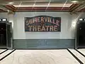 Old theater sign in lobby