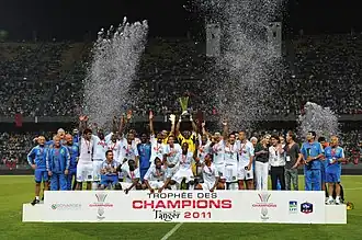 L'Olympique de Marseille vainqueur du Trophée des champions 2011, contre Lille OSC.