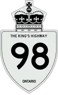King's Highway 98 marker