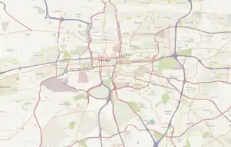 Map showing the location of Klapperkop Nature Reserve