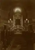 The interior of the former synagogue