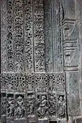 Ornate shrine entrance doorjamb inMallikarjuna temple at Kuruvatti