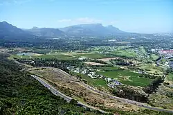 The Southern Suburbs viewed from Ou Kaapse Weg