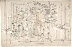 Stage Set Design for a Performance of "Iphigenia", New York, Metropolitan Museum of Art