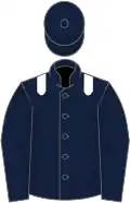 Dark blue, white epaulets