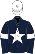 Dark blue, white star, armlets and cap