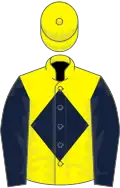 Lemon, dark blue diamond and sleeves