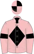 PINK, black diamond, black armlet, quartered cap