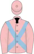 Pink, light blue cross-belts