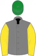 White green cross-belts, yellow sleeves, green cap