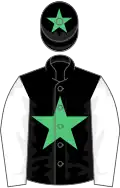 Black, Emerald Green star on body and cap, White sleeves