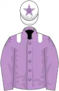 Mauve, white epaulets, white cap, mauve star