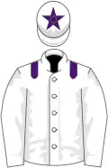White, Purple epaulets and star on cap