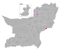 Dera Allahyar highlighted in red