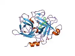 1vj9: Urokinase Plasminogen Activator B-Chain-JT464 Complex
