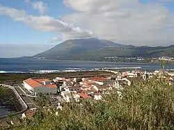 Lajes do Pico, along the south-central coast, with Mount Pico in the distance
