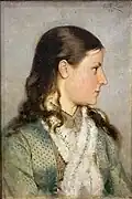 Portrait of Charlotte Dufaux painted by the artist