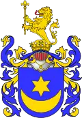 Wodzicki – variation from an ennoblement in 1676, used also by Borsztyn family