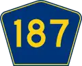 Highway 187 marker