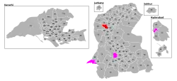 Tehsil Mehar highlighted in red