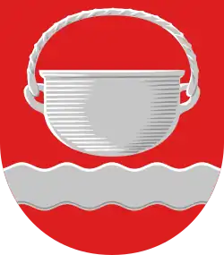A cauldron pictured in the coat of arms of Padasjoki
