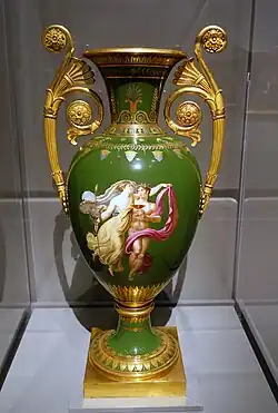 Vase; 1809; hard-paste porcelain and gilded bronze handles; height: 74.9 cm, diameter: 35.6 cm; Wadsworth Atheneum, Hartford, Connecticut, US[79]