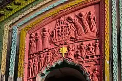 Terracotta decorations in Shyamachandrajiu temple