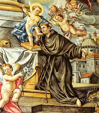 Pannello in ceramica cerretese raffigurante il santo Patrono di Cerreto Sannita.