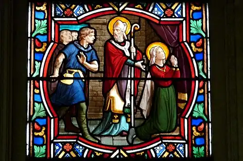 Saint Genevieve praying for the defenders of Paris against the Huns