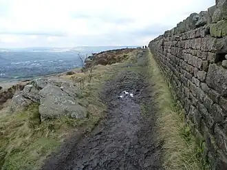 A path along the top edge of Earl Crag