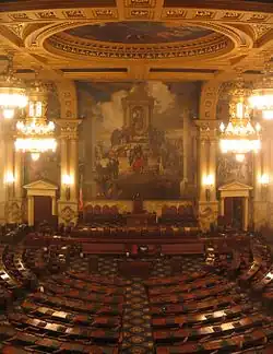 Apotheosis of Pennsylvania (1908–11), House Chamber, Pennsylvania State Capitol in Harrisburg, Pennsylvania