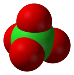 Spacefill model of perchlorate