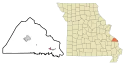 Location of Frohna, Missouri